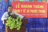 Tổng công ty Thuốc lá Việt Nam trao tặng công trình Trạm y tế xã Phước Trung cho huyện Bác Ái, tỉnh Ninh Thuận.